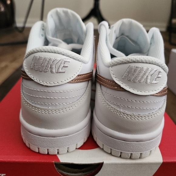 Nike Dunk Low White Pink (GS) - Picture 9 of 12